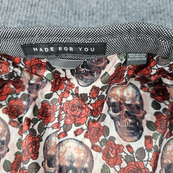 Indochino Blazer Mens 46 Gray Newbury Skull Lining Wool Jacket Timeless Classic - Picture 3 of 16